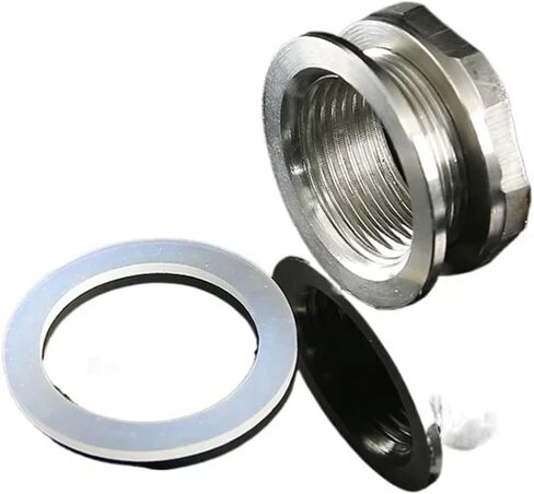 3/4"1"1.2"1.5"2 Inch Stainless Steel Pipe Fitting Water Tank Hole Drainer Connector Water Bucket Water Tower Joint(1l2F M25mm silicone) in Kuwait