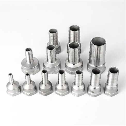2'' Female Thread x Hose Tail 304 Stainless Steel Water Pipe Fitting Reducer Joint Coupling Connector(20mm) in Kuwait