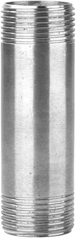 1/8" 1/4" 3/8" 1/2" 3/4" 1" 1-1/4" 1-1/4" 2" BSPT Euqal Male Round Nipple 100mm Length 304 Stainless Steel Pipe Fitting Water(100MM_3/8") in Kuwait