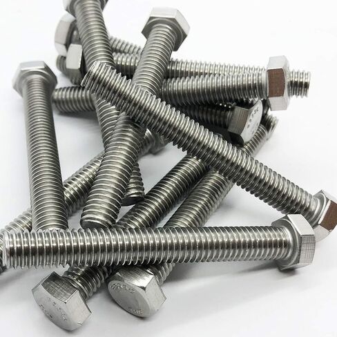 1/4" x 5" - 20. 304-STAINLESS Steel - HEX Head Bolt - 304 Grade. General Purpose - Hurricane Bolt (25) in Kuwait