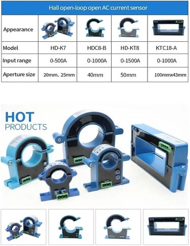 12-28Vdc 220VAC 50 مللي متر حلقة مغلقة محولات تيار متردد صغيرة 100A 200A 300A 400A 500A 600A(0-3000 DC-220VAC-OUT 0-5VDC) in Kuwait