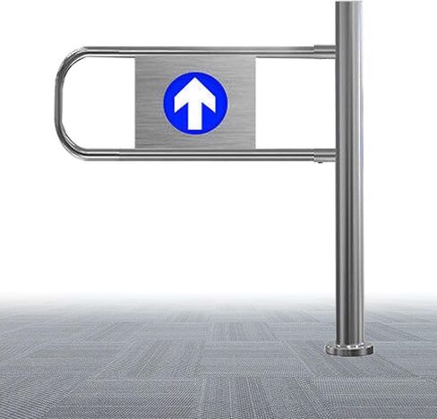 Automatic Closing Swing Gate, Stainless Steel One-Way Safety Gate for Supermarkets and Factories, 90° Rebound Swing Design, 110cm Width in Saudi Arabia