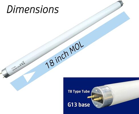 لمبة إضاءة فلورسنت سوداء 18 بوصة F25T8/350BL/أسود متوافقة مع 18 بوصة F15T8/BL Quantum 365nm، مصباح أزرق T8 أنبوب 15 وات، قاعدة G13 ثنائية الدبوس (عبوتان) in Kuwait