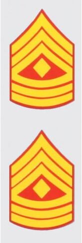 مشاة البحرية الأمريكية (USMC) E-8 الرقيب الأول. (2 على ورقة واحدة) ملصق مقاس 1.25 سم × 2.5 سم in Kuwait