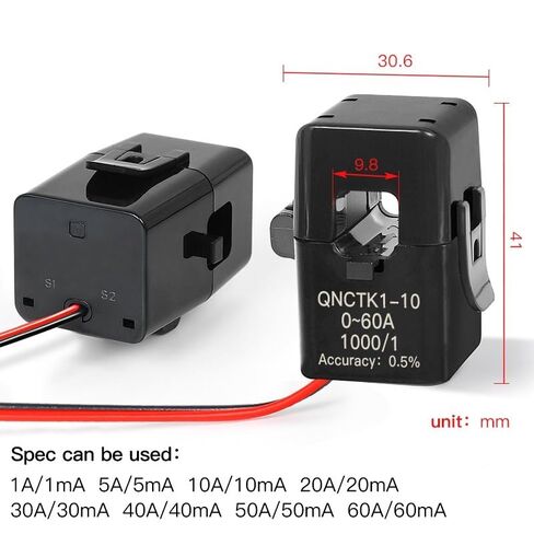 سبليت الأساسية محول التيار ct QNCTK1-10 5A5mA 5A2.5mA 10A 5mA QNCTK1-16 50A 50mA 100A 25mA المشبك محول التيار الاستشعار (QNCTK1-10 1000-1) in Kuwait