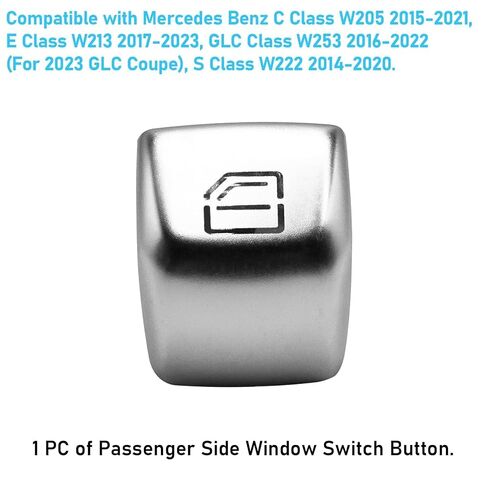 زر تبديل النافذة الجانبية للراكب الأمامي TTCR-II لسيارة Mercedes C Class W205 2015-2021 GLC Class 2016-2022، قطعة واحدة من زر التحكم في نافذة الراكب الأيمن لسيارة Mercedes E Class 2017-2023 S Class 2014-2020 in Kuwait