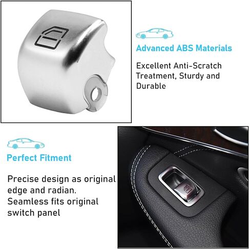 زر تبديل النافذة الجانبية للراكب الأمامي TTCR-II لسيارة Mercedes C Class W205 2015-2021 GLC Class 2016-2022، قطعة واحدة من زر التحكم في نافذة الراكب الأيمن لسيارة Mercedes E Class 2017-2023 S Class 2014-2020 in Kuwait