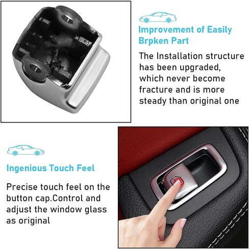 زر تبديل النافذة الجانبية للراكب الأمامي TTCR-II لسيارة Mercedes C Class W205 2015-2021 GLC Class 2016-2022، قطعة واحدة من زر التحكم في نافذة الراكب الأيمن لسيارة Mercedes E Class 2017-2023 S Class 2014-2020 in Kuwait