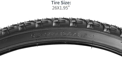 إطارات دراجة YUNSCM 26x1.95 53-559 إطارات بديلة وأنابيب دراجة بصمام Schrader مقاس 26 بوصة متوافقة مع إطارات وأنابيب الدراجة الجبلية MTB 26 x 1.95 قطعتين (Y-1113) in Kuwait