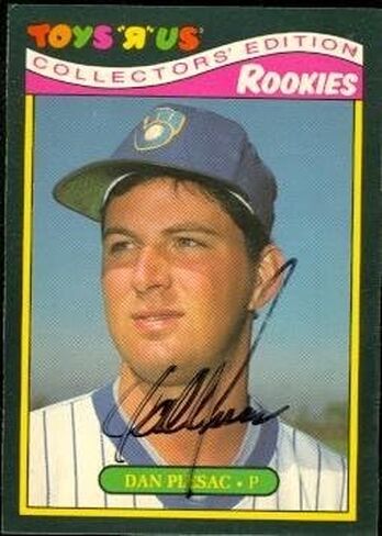 Autograph Warehouse 48175 Dan Plesac Autographed Baseball Card Milwaukee Brewers 1987 Topps Toys R Us No .22 in Kuwait
