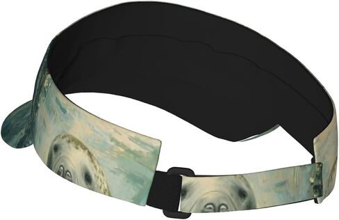 Manatee Animals Print Sports Sun Visor Hats Adjustable Running Golf Tennis Sun Cap for Women Men Black in Saudi Arabia