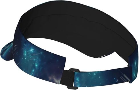 Space Stars Print Sports Sun Visor Hats Adjustable Running Golf Tennis Sun Cap for Women Men Black in Saudi Arabia
