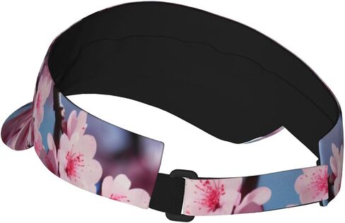 Cherry Blossoms Print Sports Sun Visor Hats Adjustable Running Golf Tennis Sun Cap for Women Men in Saudi Arabia