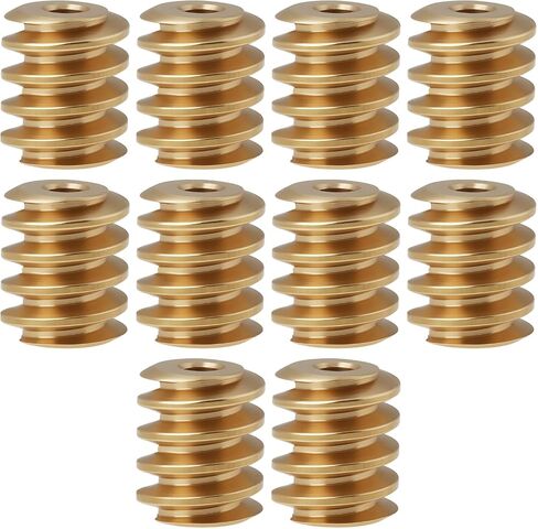 10Pcs Brass Worm Gear M0.4 5mm Diameter 6mm Length 1.5mm Bore Compatible with Model Trains Right-Hand Thread for Motor Replacement in Kuwait