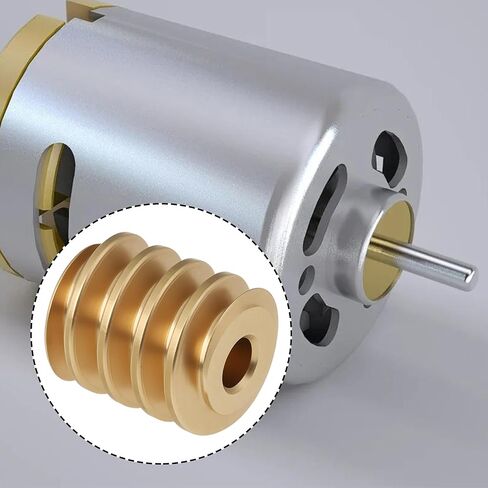 10Pcs Brass Worm Gear M0.4 5mm Diameter 6mm Length 1.5mm Bore Compatible with Model Trains Right-Hand Thread for Motor Replacement in Kuwait