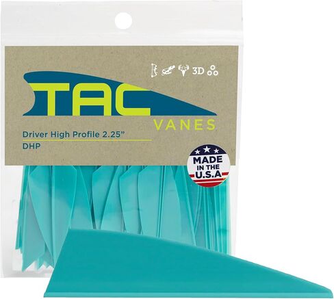 TAC Vanes Driver High Profile 2.25" Arrow Vanes – Orange (100 Pack) Archery Fletching in Kuwait