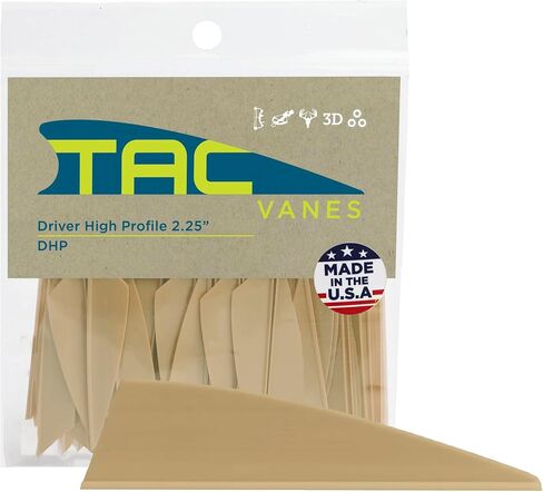 TAC Vanes Driver High Profile 2.25" Arrow Vanes – Orange (100 Pack) Archery Fletching in Kuwait
