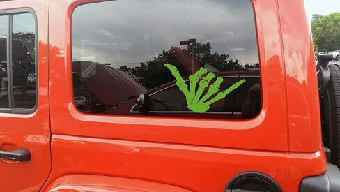 Shaka Sign Skeleton Hand Vinyl Decal – Hang Loose Surf Sticker – Die Cut Car Truck Window Laptop Bumper Graphic – Custom Color Size Orientation in Kuwait