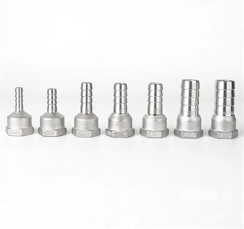 1-1/2'' Female Thread x Hose Tail 304 Stainless Steel Water Pipe Fitting Reducer Joint Coupling Connector(16mm) Plumbing Fittings in Kuwait