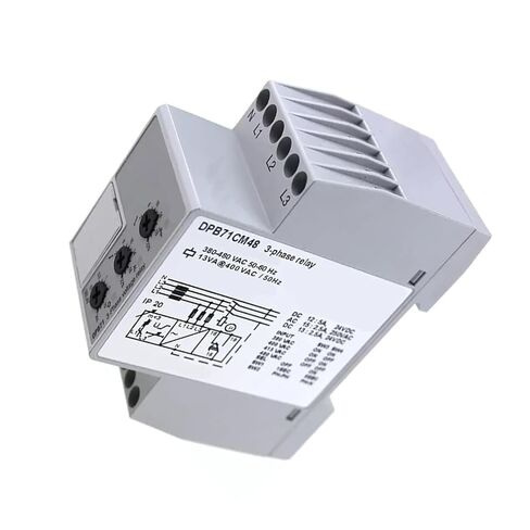 مرحل مراقبة الجهد ثلاثي الطور DPB71CM48B001، DIN Rail Motor فقدان المرحلة وحماية التسلسل، تأخير قابل للتعديل in Kuwait