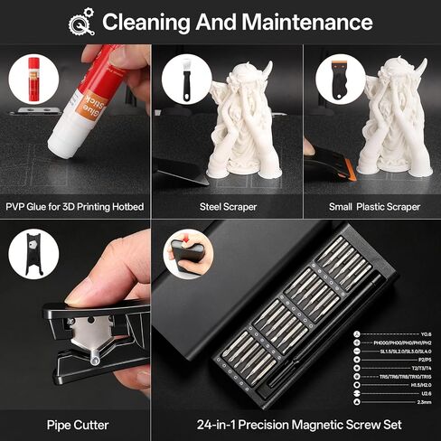 132Pcs 3D Printer Accessories Tools Kit,with Artificial Leather Storage Case,Perfect 3D Printing Enthusiast Kit,Includ 3D Printer Clean&Maintenance&Model Finish for Bambu Lab, Ender 3, Kobra, etc. in Saudi Arabia
