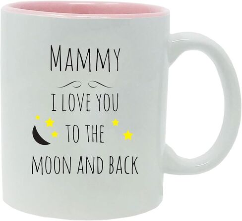 Mammy I Love You To The Moon And Back 11-Ounce Ceramic White Coffee Drinking Cup Custom Mother's Day Mug with Gift Box in Saudi Arabia