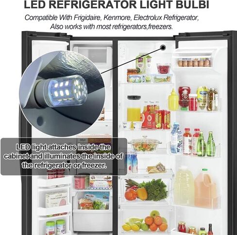 لمبة إضاءة الثلاجة KEI D34l لمصباح الثلاجة فريجيدير 3.5 واط LED | استبدال لمبة فريجيدير الكهربائية 5304511738 أجزاء ثلاجة فريجيدير PS12364857 AP6278388- (110 فولت-240 فولت)-1 حزمة in Kuwait