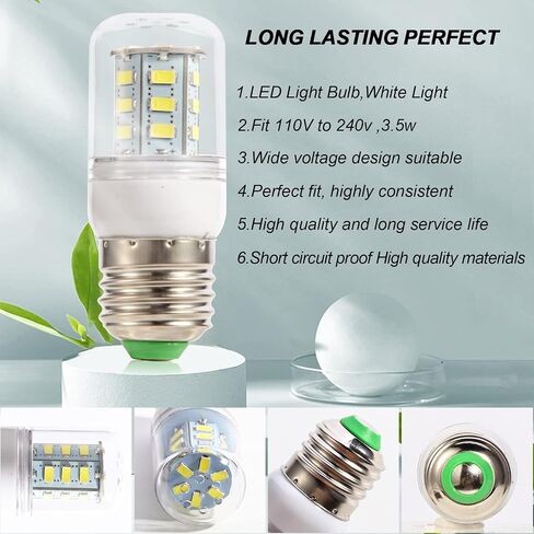 لمبة إضاءة الثلاجة KEI D34l لمصباح الثلاجة فريجيدير 3.5 واط LED | استبدال لمبة فريجيدير الكهربائية 5304511738 أجزاء ثلاجة فريجيدير PS12364857 AP6278388- (110 فولت-240 فولت)-1 حزمة in Kuwait