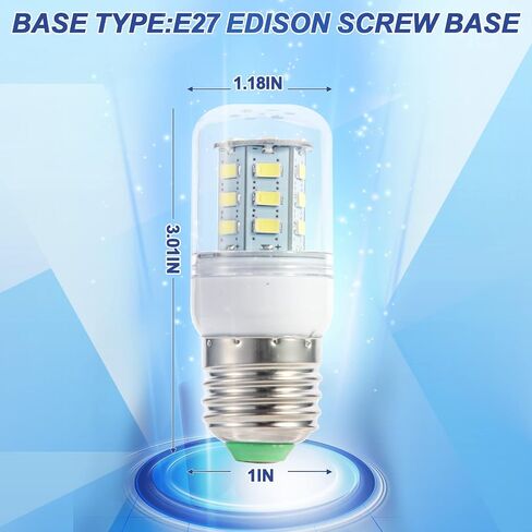 لمبة إضاءة الثلاجة KEI D34l لمصباح الثلاجة فريجيدير 3.5 واط LED | استبدال لمبة فريجيدير الكهربائية 5304511738 أجزاء ثلاجة فريجيدير PS12364857 AP6278388- (110 فولت-240 فولت)-1 حزمة in Kuwait