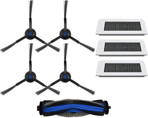 طقم ملحقات المكنسة الكهربائية 8 قطع لـ ECOVACS N30 PRO OMNI/N30 OMNI/N20e PLUS/N20e، بما في ذلك فرشاة رئيسية واحدة و4 فرش جانبية و3 مرشحات، وقطع غيار بديلة لأدوات تنظيف تحسين المنزل in Kuwait