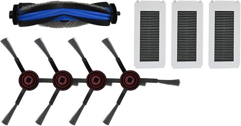 طقم ملحقات المكنسة الكهربائية 8 قطع لـ ECOVACS N30 PRO OMNI/N30 OMNI/N20e PLUS/N20e، بما في ذلك فرشاة رئيسية واحدة و4 فرش جانبية و3 مرشحات، وقطع غيار بديلة لأدوات تنظيف تحسين المنزل in Kuwait