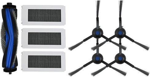 طقم ملحقات المكنسة الكهربائية 8 قطع لـ ECOVACS N30 PRO OMNI/N30 OMNI/N20e PLUS/N20e، بما في ذلك فرشاة رئيسية واحدة و4 فرش جانبية و3 مرشحات، وقطع غيار بديلة لأدوات تنظيف تحسين المنزل in Kuwait