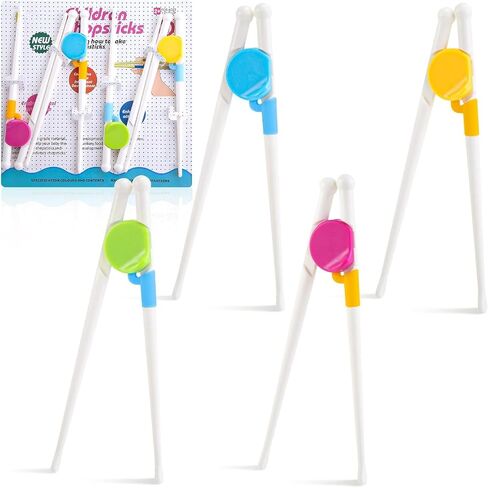 Chopsticks, 4 Pairs Training Chopsticks for Beginners , Dishwasher Safe in Saudi Arabia