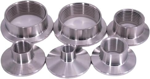 1 قطعة قصيرة 1/4 "3/8" 1/2 "3/4" 1 "1.25" 1.5 "BSPT أنثى 1.5" 2" ثلاثي المشبك وصلة أنابيب موصل 304 الفولاذ (K50.5MM_3/4") in Kuwait