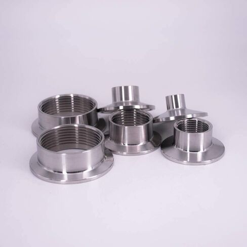 1 قطعة قصيرة 1/4 "3/8" 1/2 "3/4" 1 "1.25" 1.5 "BSPT أنثى 1.5" 2" ثلاثي المشبك وصلة أنابيب موصل 304 الفولاذ (K50.5MM_3/4") in Kuwait