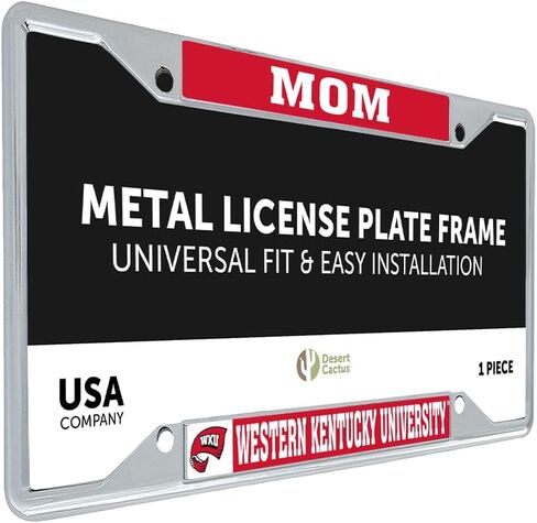 Desert Cactus Western Kentucky University Car Accessories Hilltoppers Metal License Plate Frame and Tag Holder for Front or Rear of Car (Mom) in Saudi Arabia