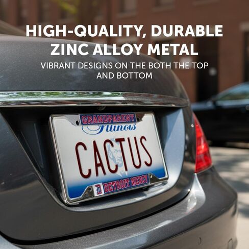 Desert Cactus University of Detroit Mercy Car Accessories إطار لوحة ترخيص معدني من Titans وحامل بطاقات للأمام أو الخلف للسيارة (الجد) in Kuwait
