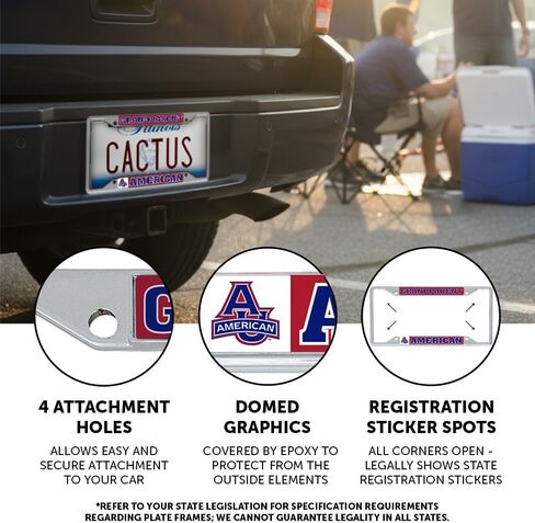 Desert Cactus American University Car Accessories Eagles Metal License Plate Frame and Tag Holder for Front or Rear of Car (Grandparent) in Saudi Arabia