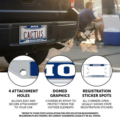 Desert Cactus University of Nebraska at Kearney Car Accessories Lopers Metal License Plate Frame and Tag Holder for Front or Rear of Car (Mom) in Saudi Arabia