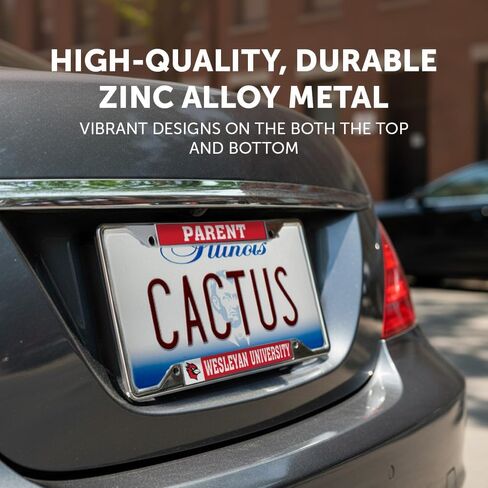 Desert Cactus Wesleyan University Car Accessories Cardinals Metal License Plate Frame and Tag Holder for Front or Rear of Car (Parent) in Saudi Arabia