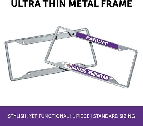 Desert Cactus Kansas Wesleyan University Car Accessories Coyotes Metal License Plate Frame and Tag Holder for Front or Rear of Car (Parent) in Saudi Arabia