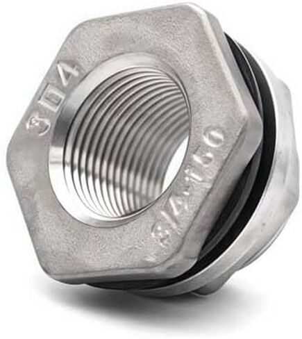 2" BSP Internal Thread 304 Stainless Steel External Bulkhead Joint Water Tank Joint Connector in Saudi Arabia