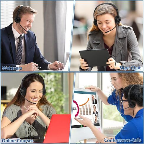 20 Pack Bulk Headset with Microphone for Classroom, Noise Canceling Computer Headphones with Microphone for Office, Durable 3.5mm Wired Headset with Mic for Meetings Laptop PC in Saudi Arabia