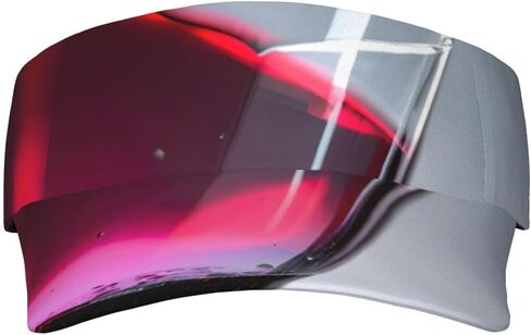 Red Wine Bottle Glass Print Sports Sun Visor Hats Adjustable Running Golf Tennis Sun Cap for Women Men in Saudi Arabia