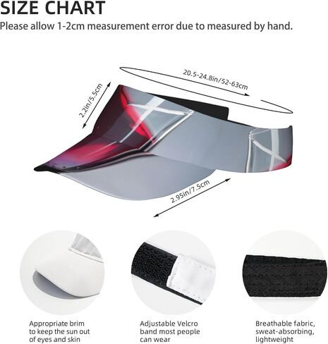Red Wine Bottle Glass Print Sports Sun Visor Hats Adjustable Running Golf Tennis Sun Cap for Women Men in Saudi Arabia