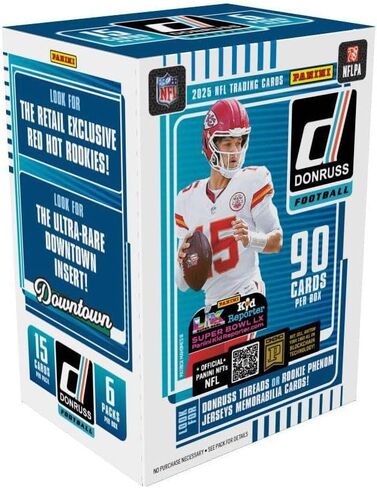 صندوق بانيني 2025 لبطاقات التداول لكرة القدم NFL Donruss (حصريًا باللون الأزرق) in Kuwait