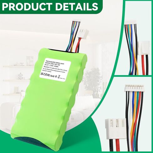استبدال البطارية للمكنسة الكهربائية اللاسلكية Eureka NEC180 NEC185 RapidClean Pro | مكنسة كهربائية محمولة على شكل عصا، متوافقة مع حزمة بطارية Eureka BP25220F ترقية 25.2 فولت 2500 مللي أمبير في الساعة in Kuwait