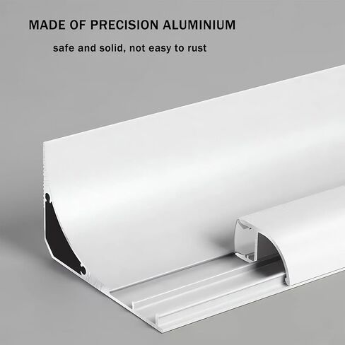 JARBIH 5PACK 1 متر Led ألومنيوم جانبي ضوء خطي، حامل قناة LED لإضاءة ديكور الزاوية والسقف والأرضية (أبيض) in Kuwait