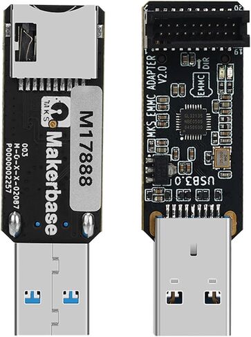 محول MKS EMMC USB3.0 عالي السرعة MKS EMMC-محول V2 لوحدة EMMC وبطاقة ذاكرة TF أسود PCB in Kuwait
