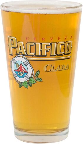 Pacifico Anchor Logo Full Color Pint Glass - Set of 2 in Saudi Arabia